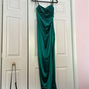 WINDSOR High Slit Corset Dress GREEN